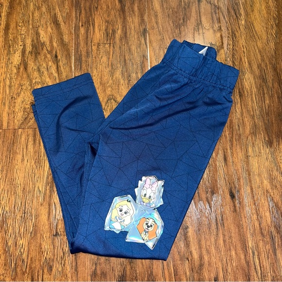 Disney Blue Cartoon Leggings Comfortable Bottoms - Picture 1 of 5